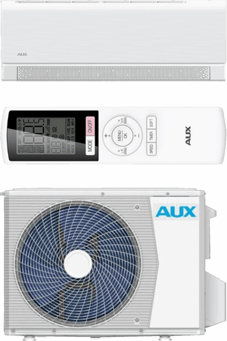 AUX Aura 3,5 kW oldalfali inverteres split klíma – alapszereléssel